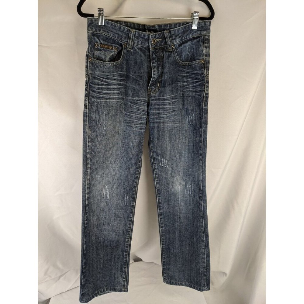 Dolce & Gabbana Ittiere Jeans 30" Distressed Straight Leg RUN SMALL